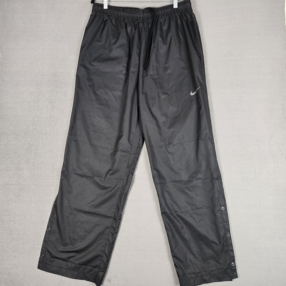 Nike Rain Pants‎ Mens XL Black Storm Fit Golf Waterproof Ankle Snap